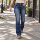🔥 Bestseller – über 50.000 Mal verkauft! 🏆 Damen Bootcut-Jeans mit Doppelknopf und hohem Bund