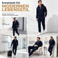 📢🎉Alles muss weg!!!🛍️✨Herren 2-teiliges Jacquard Kapuzenpullover Set Herbst Winter lässiger Kapuzen-Sweatshirt und Sweathose Trainingsanzug