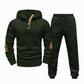 📢🎉Alles muss weg!!!🛍️✨Herren 2-teiliges Jacquard Kapuzenpullover Set Herbst Winter lässiger Kapuzen-Sweatshirt und Sweathose Trainingsanzug