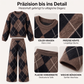 🌊Winter-Bestseller!🌊 Damen Argyle Strickpullover & Hosen mit weitem Bein Set