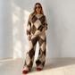 🌊Winter-Bestseller!🌊 Damen Argyle Strickpullover & Hosen mit weitem Bein Set