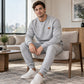 📢💖 Zeitlich begrenztes Angebot – solange der Vorrat reicht✨Freizeit Sportset für Herren mit strukturiertem Jacquard
