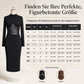 🥳Über 5.000 Mal im Warenkorb!🥳 Damen Rundhals Langarm Patchwork Figurbetontes Bodycon Strickkleid