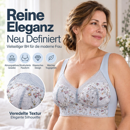 Damen nahtloser BHs mit Blumenspitze und Stützkraft