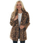 📢Kundenliebling 📢 Stilvoller Damen-Kunstfellmantel mit Leopardenmuster