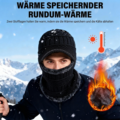 🔥 50% Rabatt – nur heute! 🎉 Warme 3-in-1 Winter-Balaclava mit Wärmehaube und Visier – winddicht, bequem & vielseitig