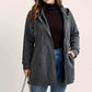 Jacke mit Kapuze in lockerer Passform und strukturiertem Gewebe
