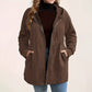 Jacke mit Kapuze in lockerer Passform und strukturiertem Gewebe