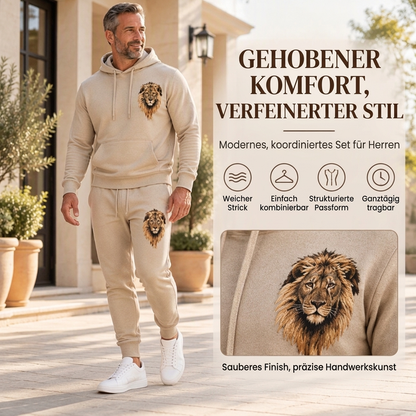 📢🎉50%Rabatt!!!🛍️✨Herren Kapuzenpullover mit Löwenmotiv & Sweathose Set