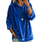💞Top bewertet + 50% Rabatt!💞Damen-Samt-Hoodie mit lockerer Passform und Taschen