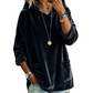 💞Top bewertet + 50% Rabatt!💞Damen-Samt-Hoodie mit lockerer Passform und Taschen