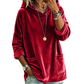 💞Top bewertet + 50% Rabatt!💞Damen-Samt-Hoodie mit lockerer Passform und Taschen