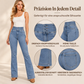 📢🎉50%Rabatt!!!🛍️✨Damen elastische High-Waist Schlaghose Jeans