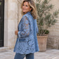⏰Aktion endet bald!⏰ Damen Elegante Jacke mit Blumenspitze und Lochstickerei