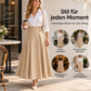 ⏰Countdown läuft! Aktion endet bald!⏰ Damen High-Waist Plissierter A-Linien Maxirock