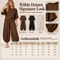 📢🎉50%Rabatt!!!🛍️✨Damen-Strukturshirt mit Fledermausärmeln und Laternenhose