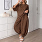 📢🎉50%Rabatt!!!🛍️✨Damen-Strukturshirt mit Fledermausärmeln und Laternenhose