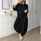 📢🎉50%Rabatt!!!🛍️✨Damen-Strukturshirt mit Fledermausärmeln und Laternenhose