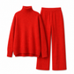 🔥Heiß begehrt: 50% Rabatt + Gratis Versand!🔥 Zweiteiliges Damen-Set aus lockerer Rollkragenpullover und Strickhose - Locker, dick, warm für Herbst und Winter