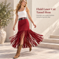 ✨Neu eingetroffen✨ Damen-Fransenrock mit elastischem Bund – modisch & vielseitig für Frühling und Herbst
