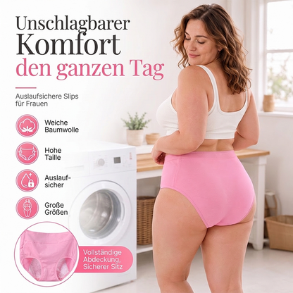 1 kaufen🔥1 gratis🩲 Damen Plus Size Menstruationsunterwäsche | Keine Seitenlecks, kein drückender Bund – Sicher, atmungsaktiv & bequem für die Periode ✨