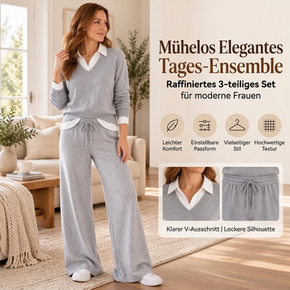 🔥Trending + Gratis Versand!🔥 Lässiges, bequemes 3-teiliges Strickset für Damen