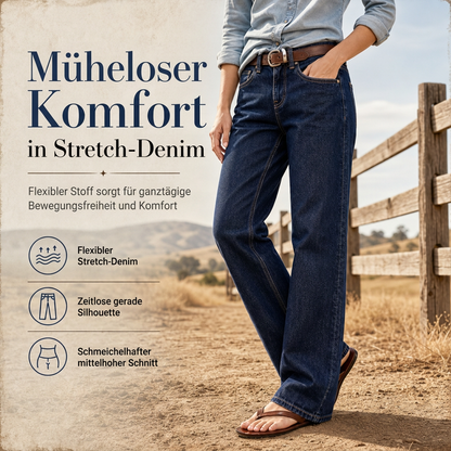 📢🎉50%Rabatt!!!🛍️✨Damen klassische, gerade geschnittene, dehnbare Jeans