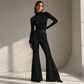Freizeit-Hose für Damen mit hohem Bund und weitem Bein