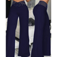Freizeit-Hose für Damen mit hohem Bund und weitem Bein