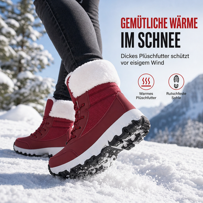 🚨Heiß begehrt! 50% Rabatt!🚨 Damen Winter-Schneestiefel, verdickte Mittelschaft-Stiefel für Outdoor-Reisen, in Übergröße