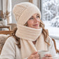 Damen Winter Warm Kapuzen-Schal