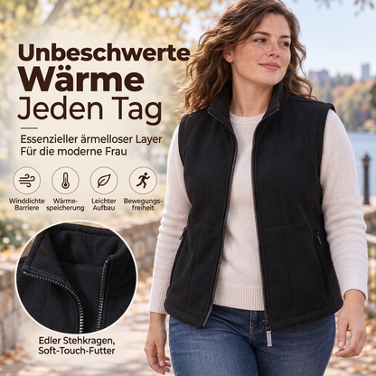 Damen Stehkragen Wärmende Gefütterte Weste