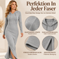 📢🎉50%Rabatt!!!🛍️✨Damen figurbetontes ärmelloses Midikleid mit Kapuze