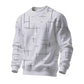 Freizeit Sweatshirt mit Rundhalsausschnitt und Linienmuster für Herren