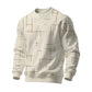 Freizeit Sweatshirt mit Rundhalsausschnitt und Linienmuster für Herren