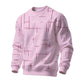 Freizeit Sweatshirt mit Rundhalsausschnitt und Linienmuster für Herren