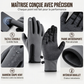 Gants de cyclisme thermiques d'hiver avec doigts compatibles écran tactile
