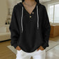 🥳Bestseller zurück! Jetzt kaufen!🥳 Damen Waffelstrick Henley Kapuzenpullover