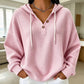 🥳Bestseller zurück! Jetzt kaufen!🥳 Damen Waffelstrick Henley Kapuzenpullover