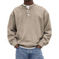 Lässiges Cord-Langarm-Henley-Shirt für Herren