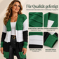🌊Winter-Sale! Bis zu 50%!🌊Damen Strickjacke mit Farbblock-Design, offener Front