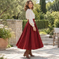 ⭐👗Beliebt | Elegante Falten, Alltag & Date – Damen Midirock mit hoher Taille und Faltenwurf