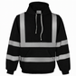 Herren Hoodie mit Reißverschluss und hochsichtbaren Reflexstreifen