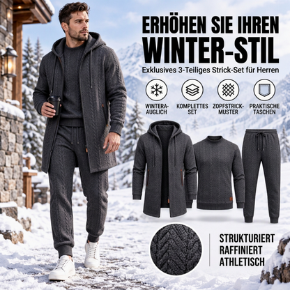 🚨Heiß begehrt + Gratis Versand!🚨  Freizeit-Kabelstrick 3-Teiler für Herren