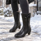 🌊Winter-Sale!🌊 Warme Damen-Stiefel mit Plüschfutter und Wadenlänge