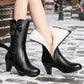 🌊Winter-Sale!🌊 Warme Damen-Stiefel mit Plüschfutter und Wadenlänge